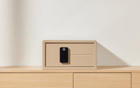 A beige Biocube Mini sitting at a straight angle
