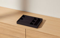 7 Section Fireproof Tray in Black