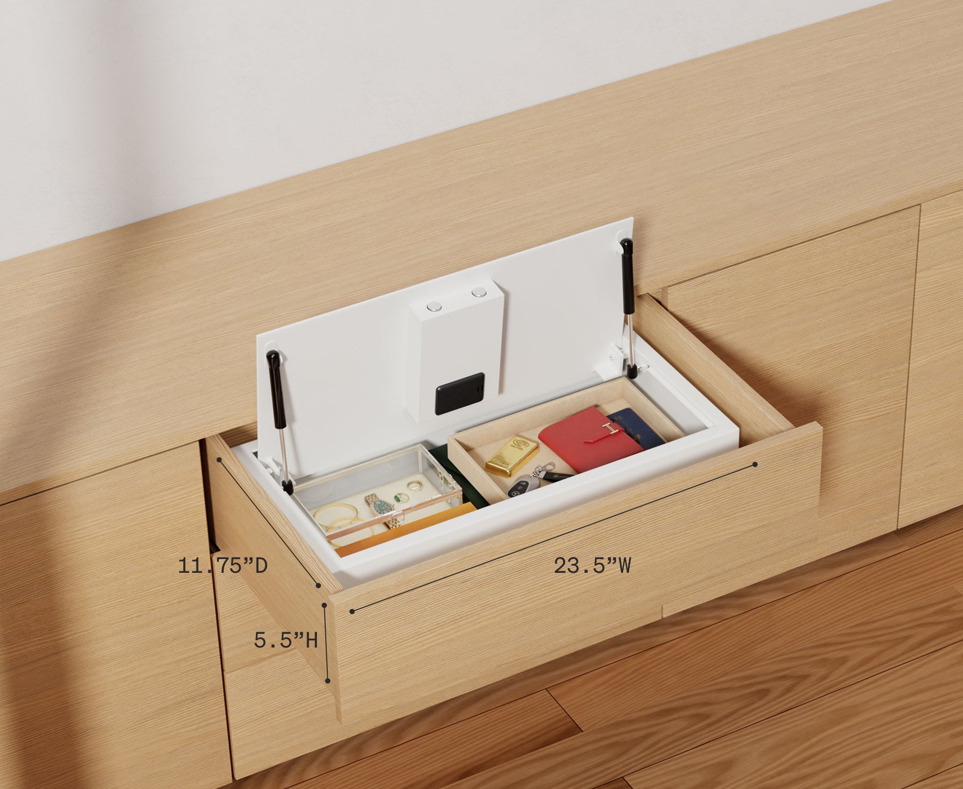 Mycube Biometric Safes | Mycube In-Drawer – Mycube Safe - Bathroom