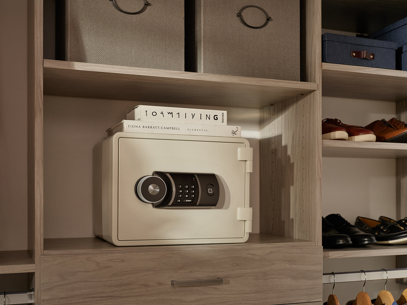 Fireproof Safe in White in Closet