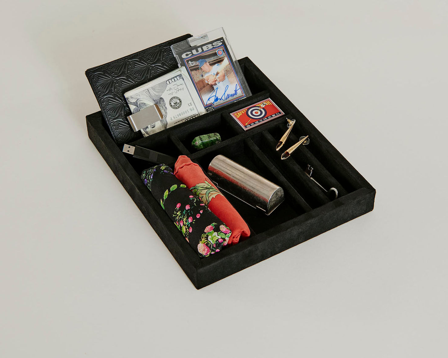 Black 7 Mix Tray with personal belongings